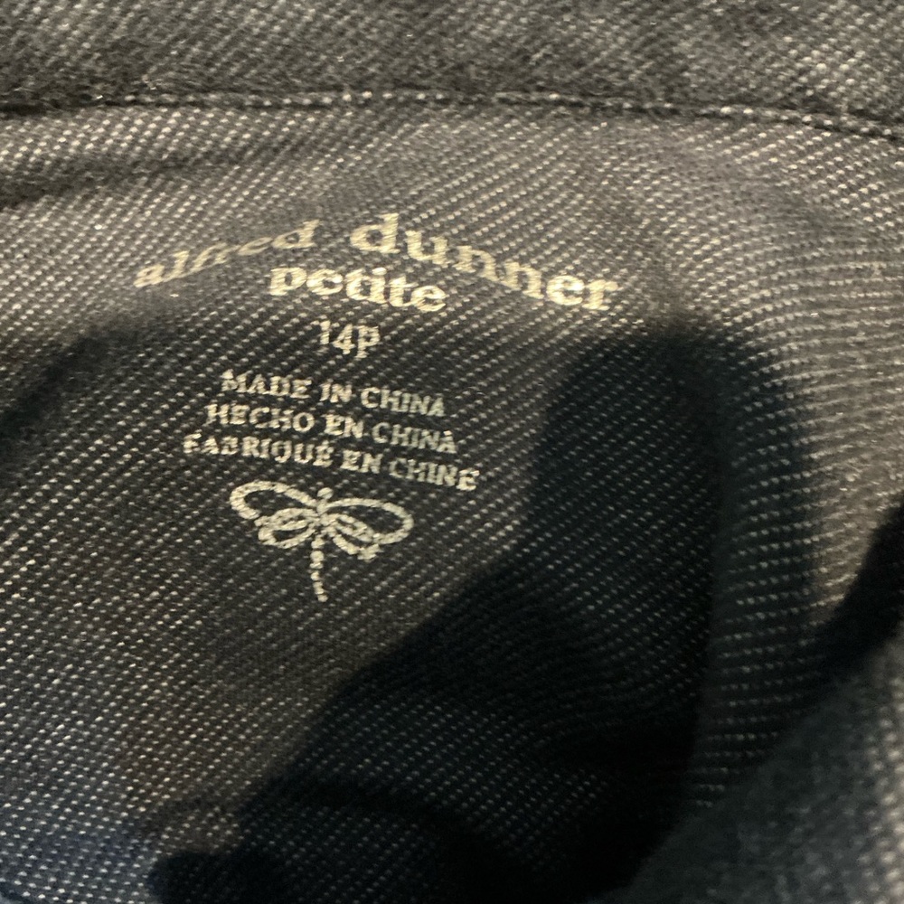 🌹🌹🌹 Alfred Dunner Blue Cotton Jacket - 14 P - Picture 5 of 6